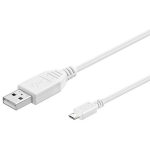 CB-191.01/W Mikro-USB dugó/USB-A dugó - 1.0m fehér kábel