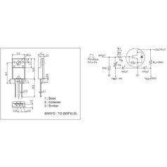 TT2140  NPN+D+R 1500/600V 6A 30W TO220F -SANYO tranzisztor
