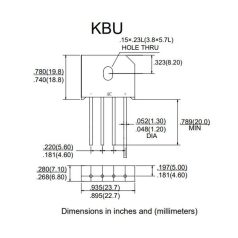 KBU8M  8A 1000V diódahíd