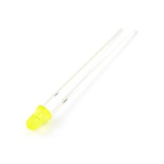 3mm sárga 300mcd 40° diffúz LED