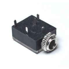   3.5mm sztereó aljzat - 90° kapcsolóval nyák-ba ült. zárt