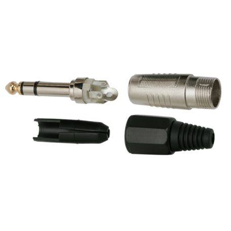 6.3mm sztereó dugó - erősített fém házban