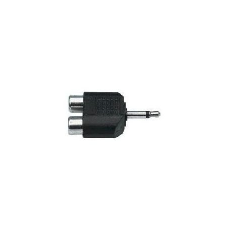 AD-33 3.5mm monó dugó / 2x RCA alj adapter