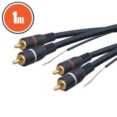 CB-12.01G 2x RCA dugó/2x RCA dugó - 1m kábel