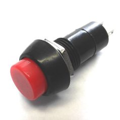 PS-11R 1x záró kerek - piros nyomógomb