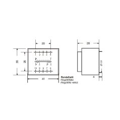 2x12V 4.5VA  transzformátor