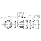 5mm műanyag kétrészes LED foglalat RTC-52