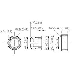 5mm műanyag kétrészes LED foglalat RTC-52
