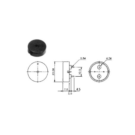 PE-2040P 22mm 4KHz mini hangszóró