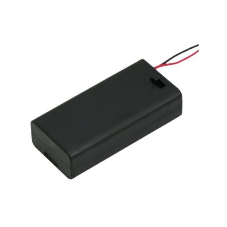 AAx2/K lapos - kapcsolóval 2db AA elemhez elemtartó