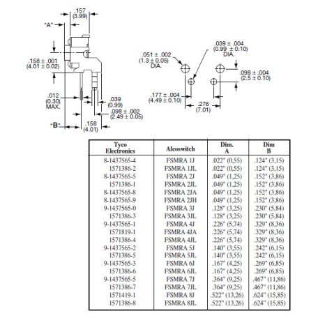 TS-351 6x6mm - 90° 6mm gomb 2p. mikro nyomógomb