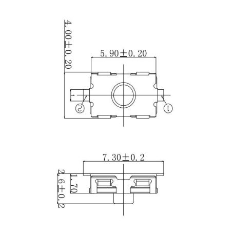 TS-152/SMD 4x6mm 2p. mikro nyomógomb