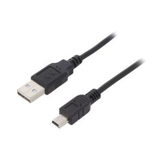 CB-91.01 Mini-USB 5p. dugó / USB-A dugó 1m kábel