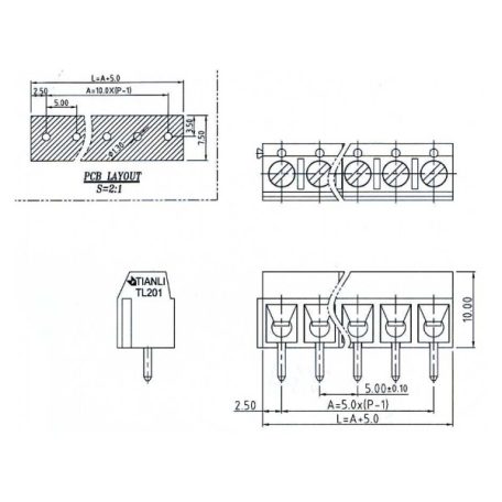 SK-42 5.00mm 2 tagú sorkapocs