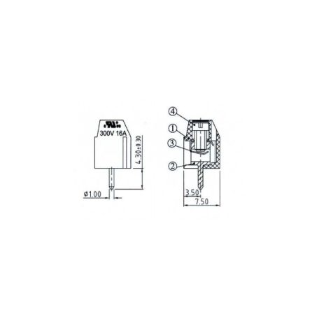 SK-42 5.00mm 2 tagú sorkapocs