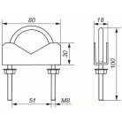 OZ-50M8 antenna rögzítő bilincs