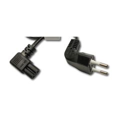 AC 2p. - 1m 90° dugókkal - hálózati tápkábel