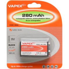 9V 6F22 280mAh Ni-Mh akkumulátor -VAPEX