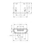 Mikro-USB 5p. aljzat - smd - B vált.
