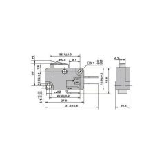  WLK-5 1x morze 10A 250VAC mikrokapcsoló 28x10.3x16mm - 15mm nyelvvel