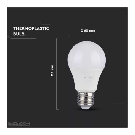E27 8.5W Meleg fehér (WW) LED izzó -VTAC