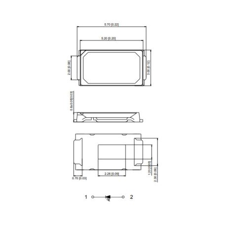 5730 napfény fehér 67lumen smd LED