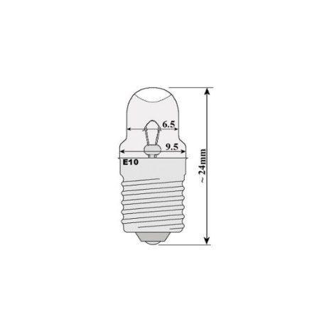E10 2.2V 0.55W nagyítós izzó