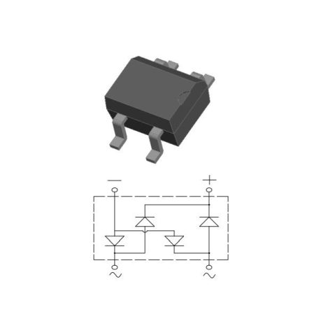 MB6SA 1A 600V TO269AA smd diódahíd