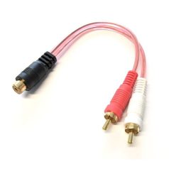 CB-14.002 2x RCA dugó/1x RCA aljzat 0.2m Y kábel