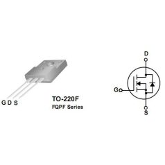 FQPF12N60C NFET 600V 12A TO220F -FAIRCHILD tranzisztor