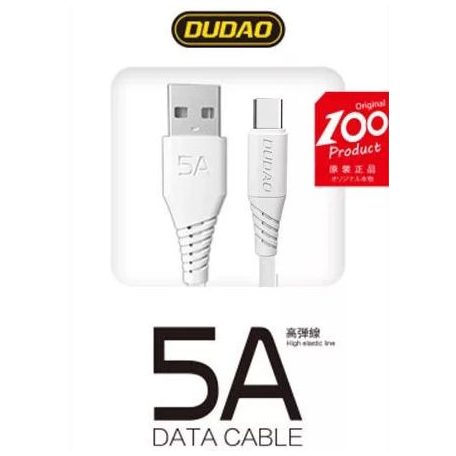 CB-224.01 USB-C dugó/USB-A dugó - 1m 5A fehér kábel -DUDAO