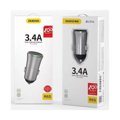 DUDAO R6S 12-24/5V 3.4A 2x USB autós adapter