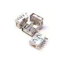 USB-A aljzat - nyákba ültethető, alacsony kivitel - 180°
