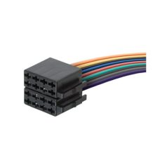   ISO EURO autórádió csatlakozó hüvely 20cm kábellel (1db-os)