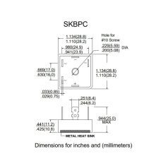 SKBPC3512 3x35A 1200V 3 fázisú diódahíd