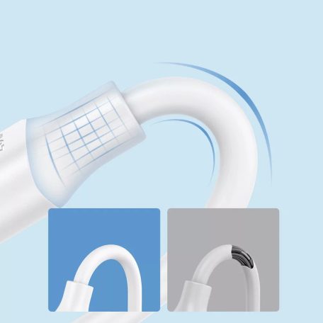 CB-309.01 USB-A dugó/USB-C dugó 3A 1m fehér kábel