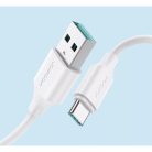 CB-309.01 USB-A dugó/USB-C dugó 3A 1m fehér kábel