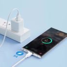 CB-309.01 USB-A dugó/USB-C dugó 3A 1m fehér kábel