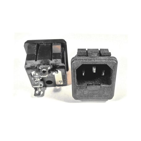AC 3p. tüske + 5x20mm biztosíték foglalat beépíthető