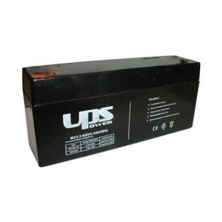 ZAK-6/3 6V 3.3Ah 123x66x33mm -UPS zselés akkumulátor