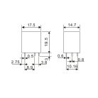 LR2A-12W 12V 10A 2x záró jelfogó -RAYEX