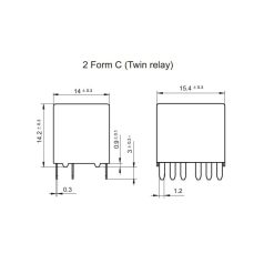 HFKA-T/012-2ZT 12V 25A 2x morze autós jelfogó