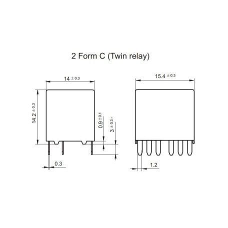 HFKA-T/012-2ZT 12V 25A 2x morze autós jelfogó