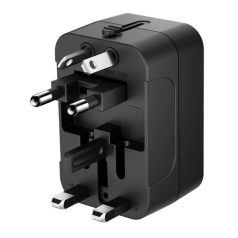   WUTWC Univerzális Utazó Adapter 24W - EU/US/AUS/UK/2x USB-A - Fekete