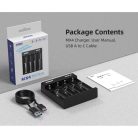 XTAR MX4 Li-Ion, Ni-Mh akkumulátor töltő