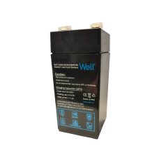 ZAK-4/4/B 4V 4Ah 47x47x107mm -WELL zselés akkumulátor