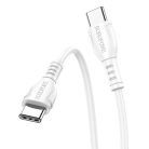 CB-318.01 USB-C dugó / dugó 1m fehér kábel - BOROFONE