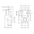 TS-352 6x6mm - 90° (3mm gomb) 2p. mikro nyomógomb
