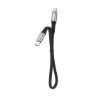 CB-316.0023 USB-C dugó / dugó 0.23m fehér kábel - DUDAO
