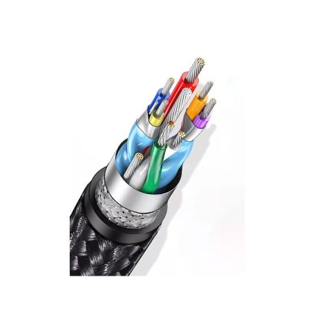 CB-317.01 USB-A dugó/USB-C dugó 90° 3A 1m fekete kábel -UGREEN